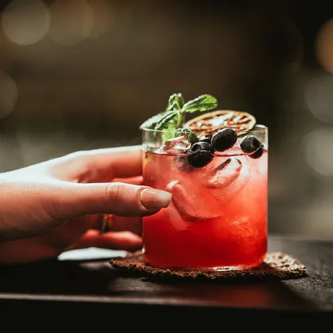 Mėlynių Mojito kokteilis
